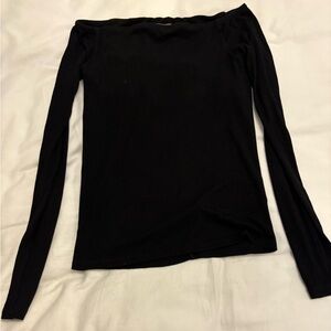 Enza Costa Elegant Black Off-Shoulder Top